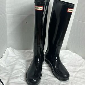 Hunter refined gloss rain boots